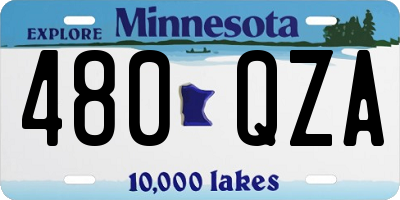 MN license plate 480QZA