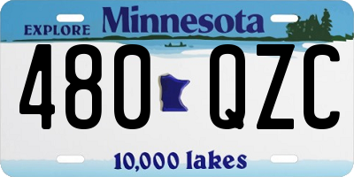 MN license plate 480QZC