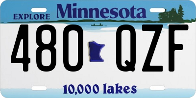 MN license plate 480QZF