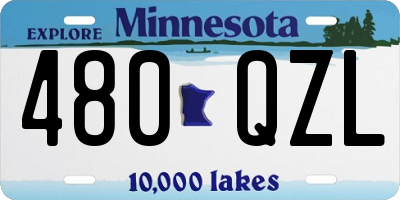 MN license plate 480QZL