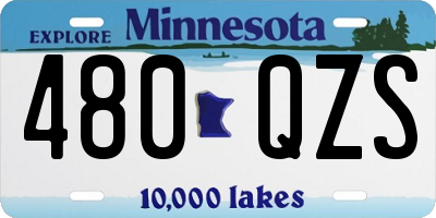 MN license plate 480QZS