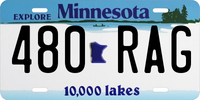 MN license plate 480RAG