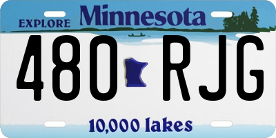 MN license plate 480RJG