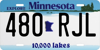 MN license plate 480RJL