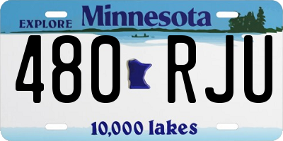 MN license plate 480RJU
