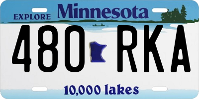 MN license plate 480RKA