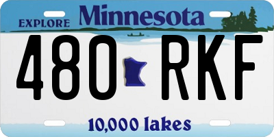 MN license plate 480RKF
