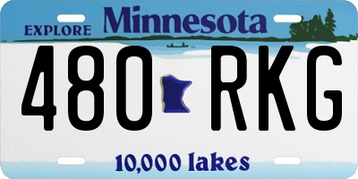 MN license plate 480RKG