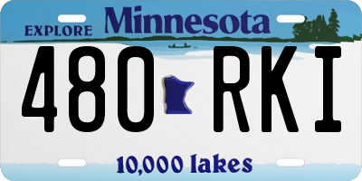 MN license plate 480RKI