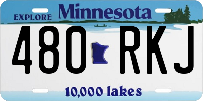 MN license plate 480RKJ