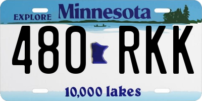 MN license plate 480RKK