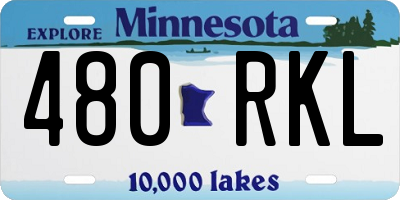 MN license plate 480RKL