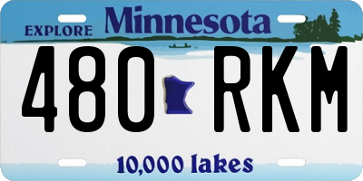 MN license plate 480RKM