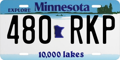 MN license plate 480RKP