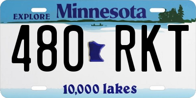 MN license plate 480RKT