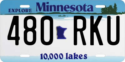 MN license plate 480RKU