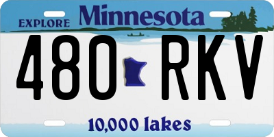 MN license plate 480RKV