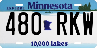 MN license plate 480RKW