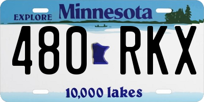 MN license plate 480RKX