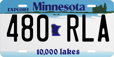 MN license plate 480RLA
