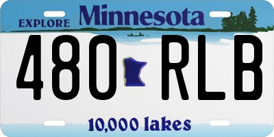 MN license plate 480RLB