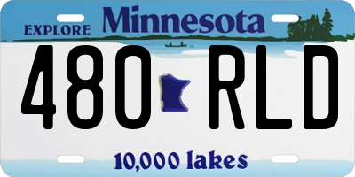 MN license plate 480RLD