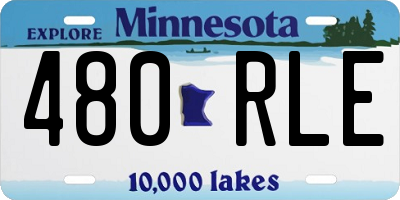 MN license plate 480RLE