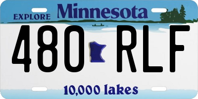 MN license plate 480RLF