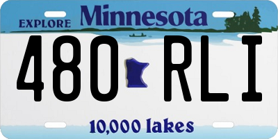 MN license plate 480RLI
