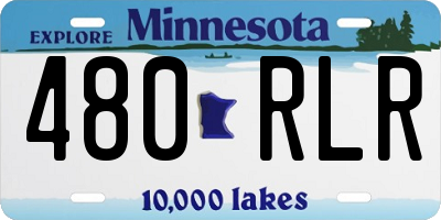 MN license plate 480RLR