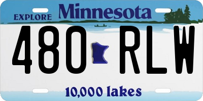 MN license plate 480RLW