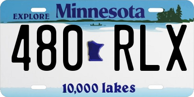 MN license plate 480RLX