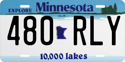 MN license plate 480RLY