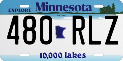 MN license plate 480RLZ