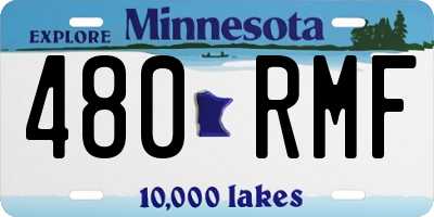MN license plate 480RMF