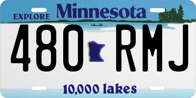 MN license plate 480RMJ