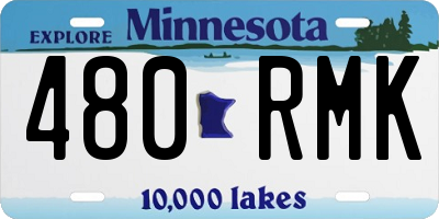 MN license plate 480RMK