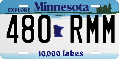 MN license plate 480RMM