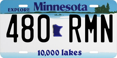 MN license plate 480RMN