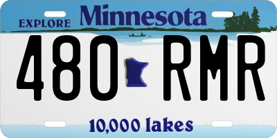 MN license plate 480RMR