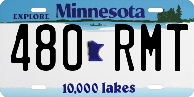 MN license plate 480RMT