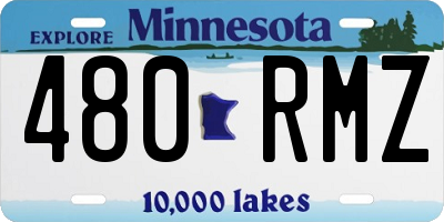MN license plate 480RMZ