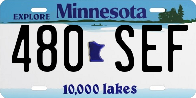 MN license plate 480SEF
