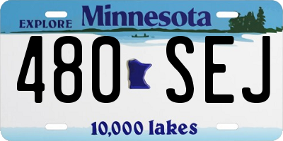 MN license plate 480SEJ
