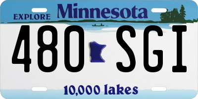 MN license plate 480SGI