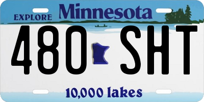 MN license plate 480SHT