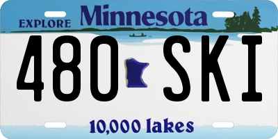 MN license plate 480SKI