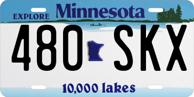 MN license plate 480SKX