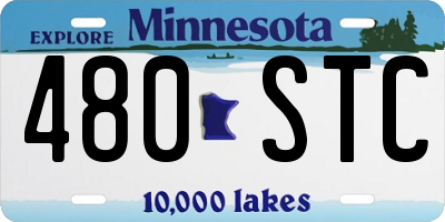 MN license plate 480STC