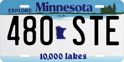 MN license plate 480STE